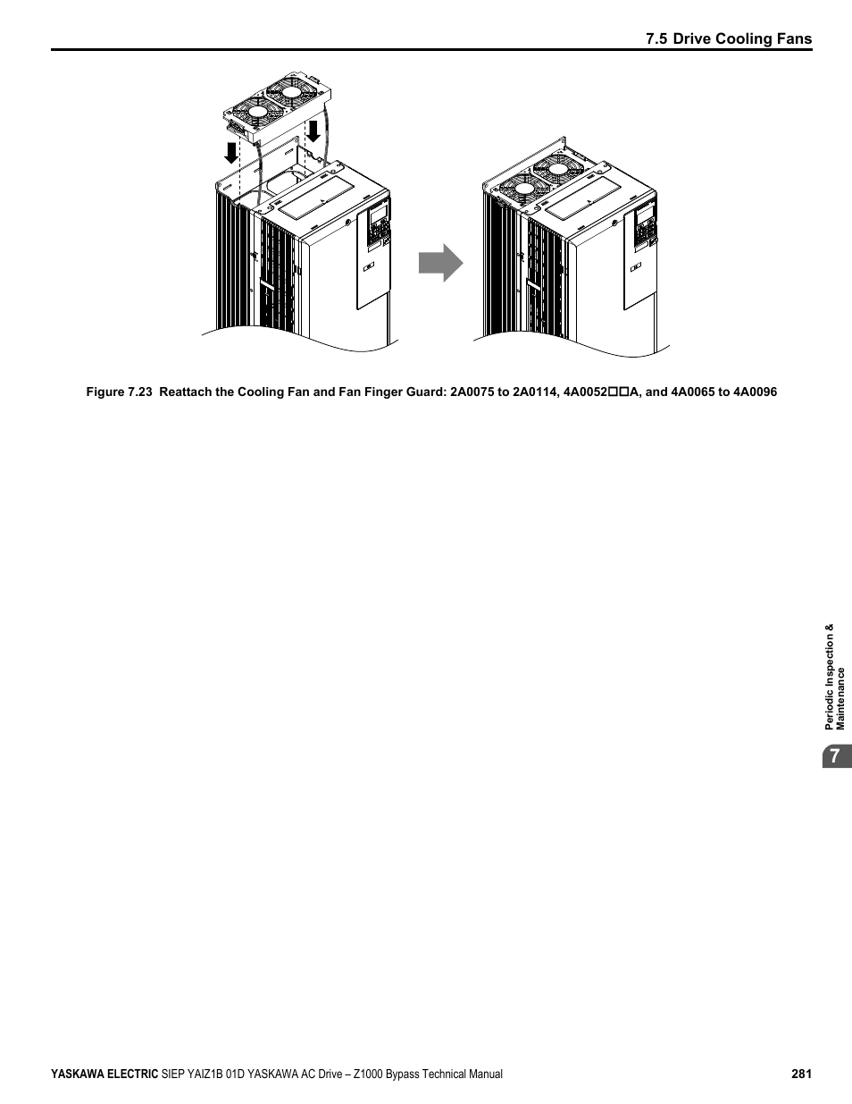Yaskawa AC Drive Z1000 Bypass Technical Manual User Manual | Page 281 / 462