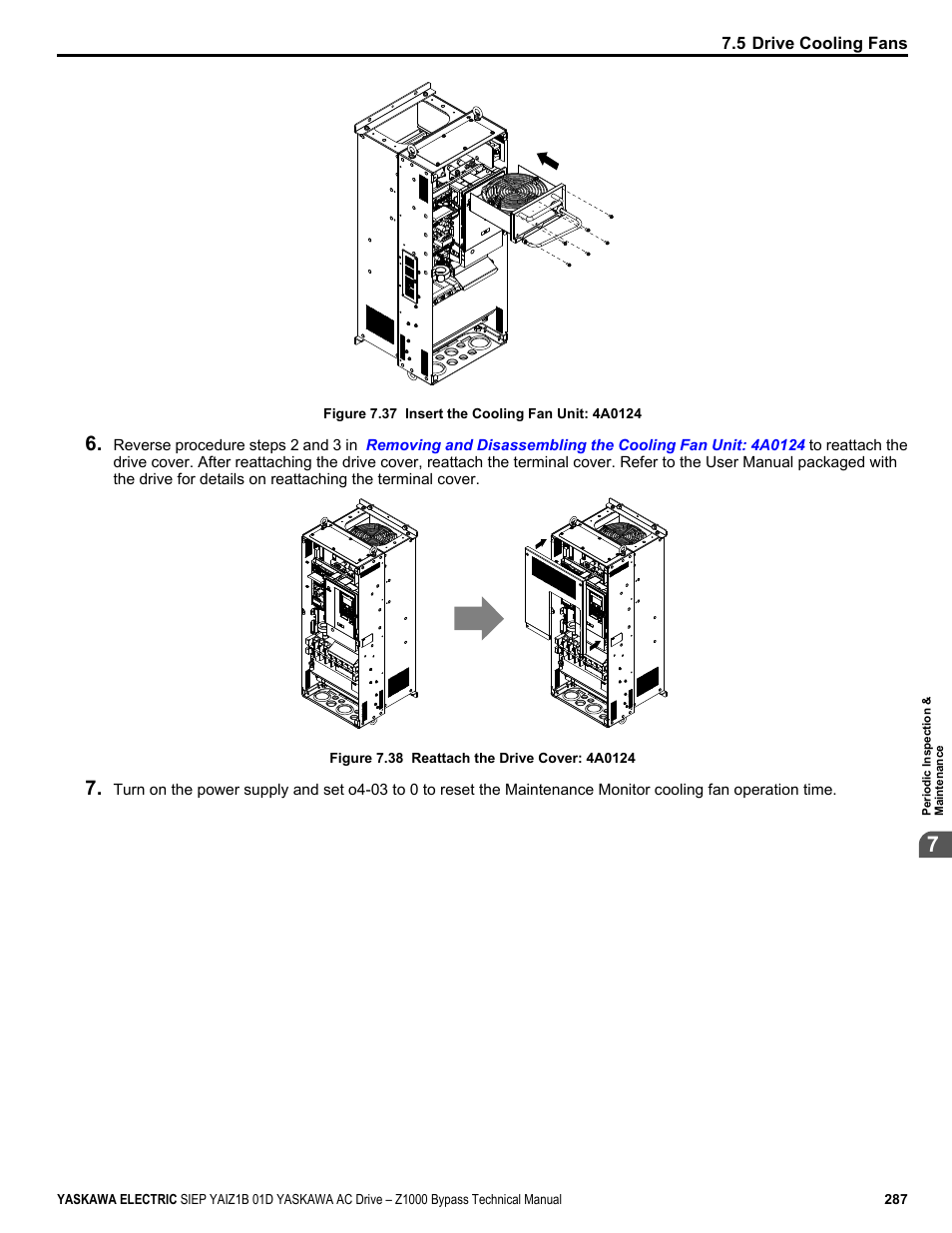 Yaskawa AC Drive Z1000 Bypass Technical Manual User Manual | Page 287 / 462