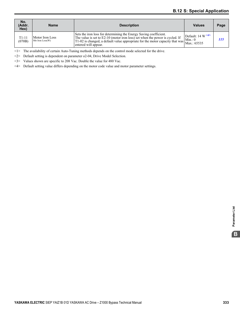 Yaskawa AC Drive Z1000 Bypass Technical Manual User Manual | Page 333 / 462