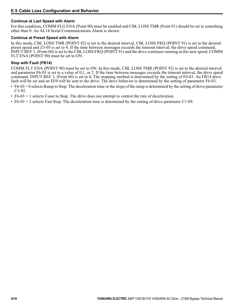 Yaskawa AC Drive Z1000 Bypass Technical Manual User Manual | Page 414 / 462