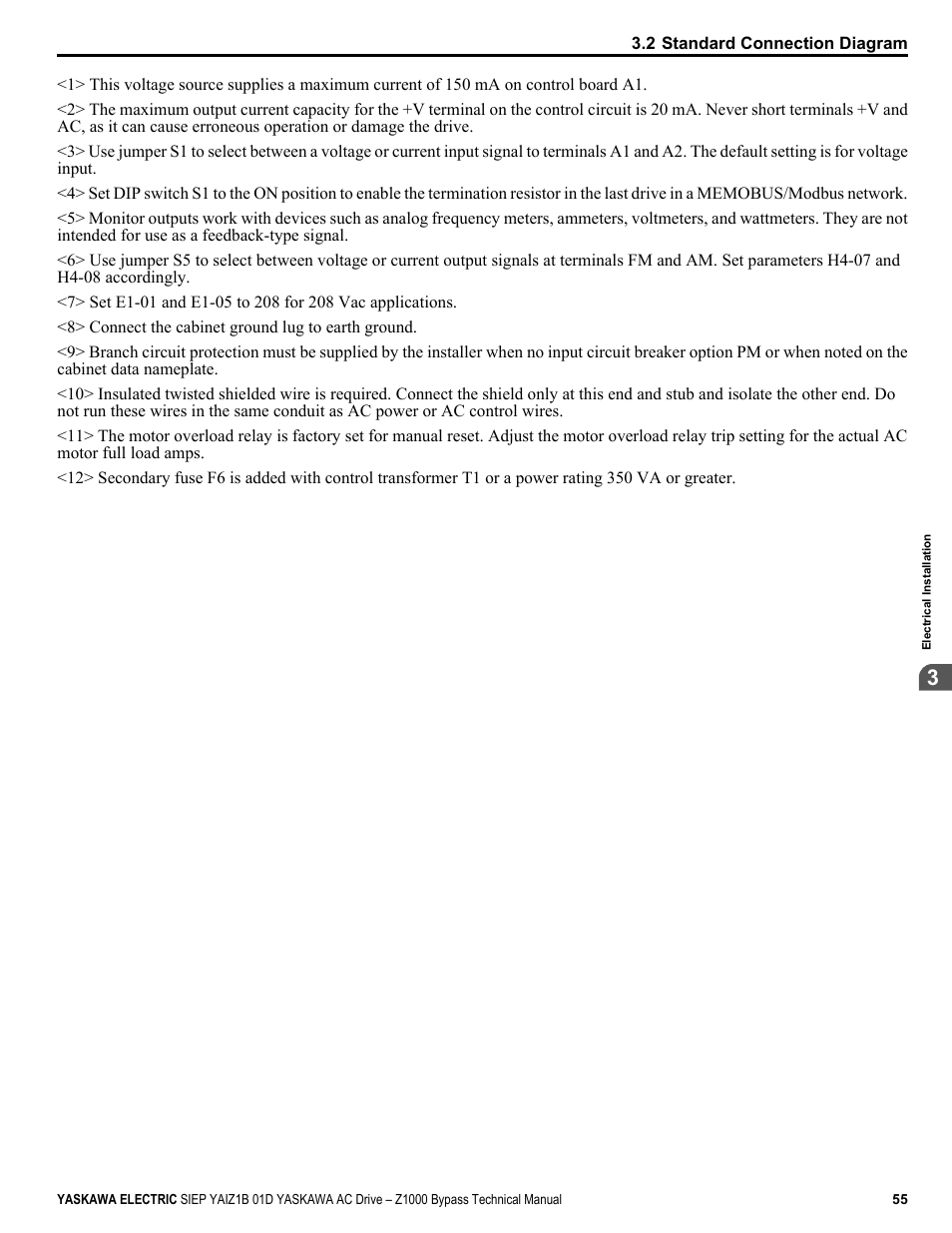 Yaskawa AC Drive Z1000 Bypass Technical Manual User Manual | Page 55 / 462