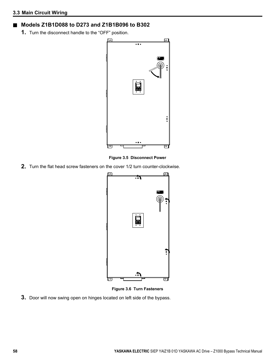 Yaskawa AC Drive Z1000 Bypass Technical Manual User Manual | Page 58 / 462
