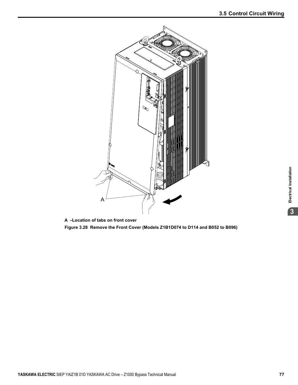 Yaskawa AC Drive Z1000 Bypass Technical Manual User Manual | Page 77 / 462