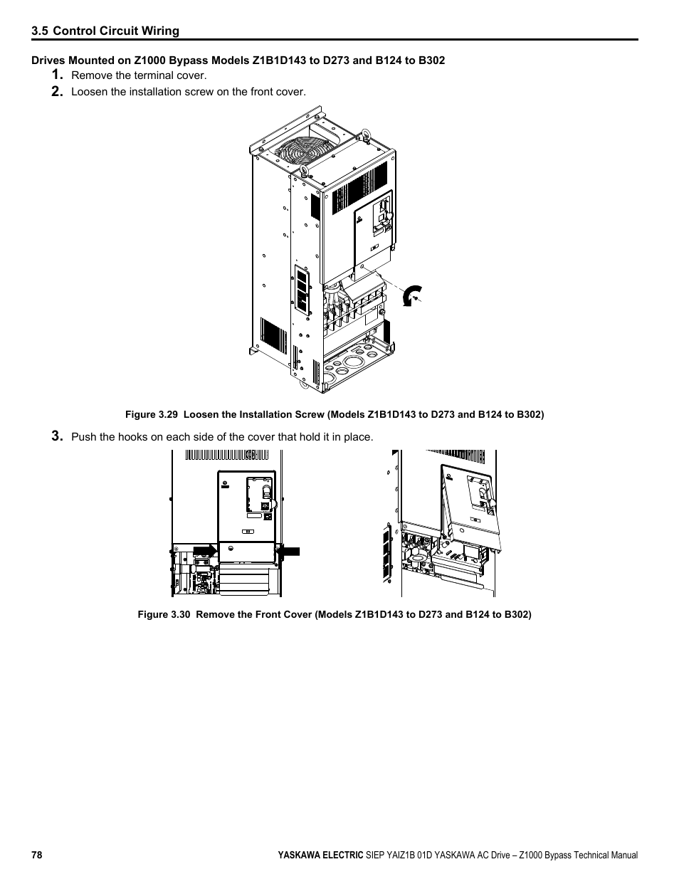 Yaskawa AC Drive Z1000 Bypass Technical Manual User Manual | Page 78 / 462