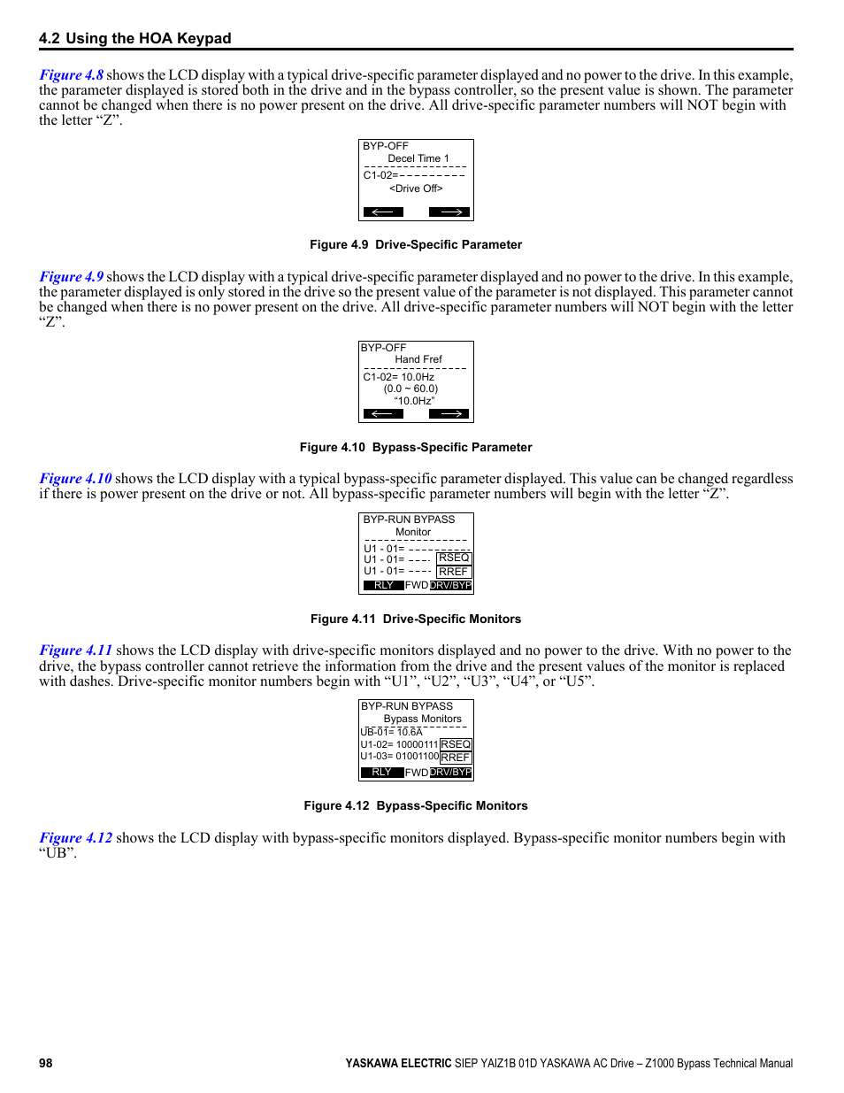 Yaskawa AC Drive Z1000 Bypass Technical Manual User Manual | Page 98 / 462