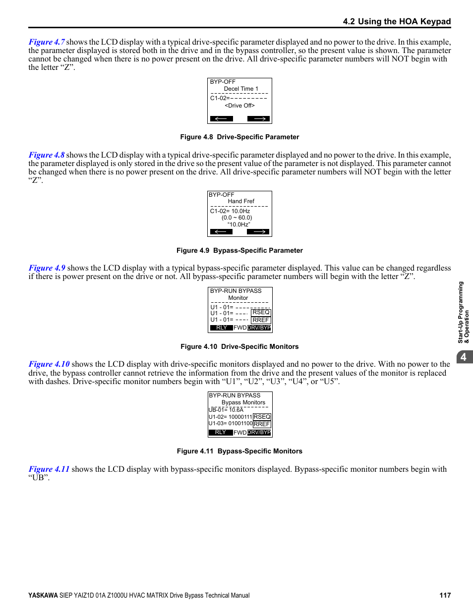 Yaskawa Z1000U HVAC Matrix Bypass User Manual | Page 117 / 472