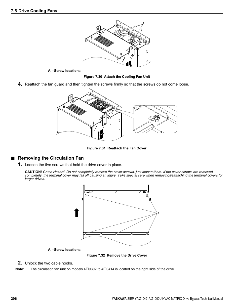 Yaskawa Z1000U HVAC Matrix Bypass User Manual | Page 296 / 472