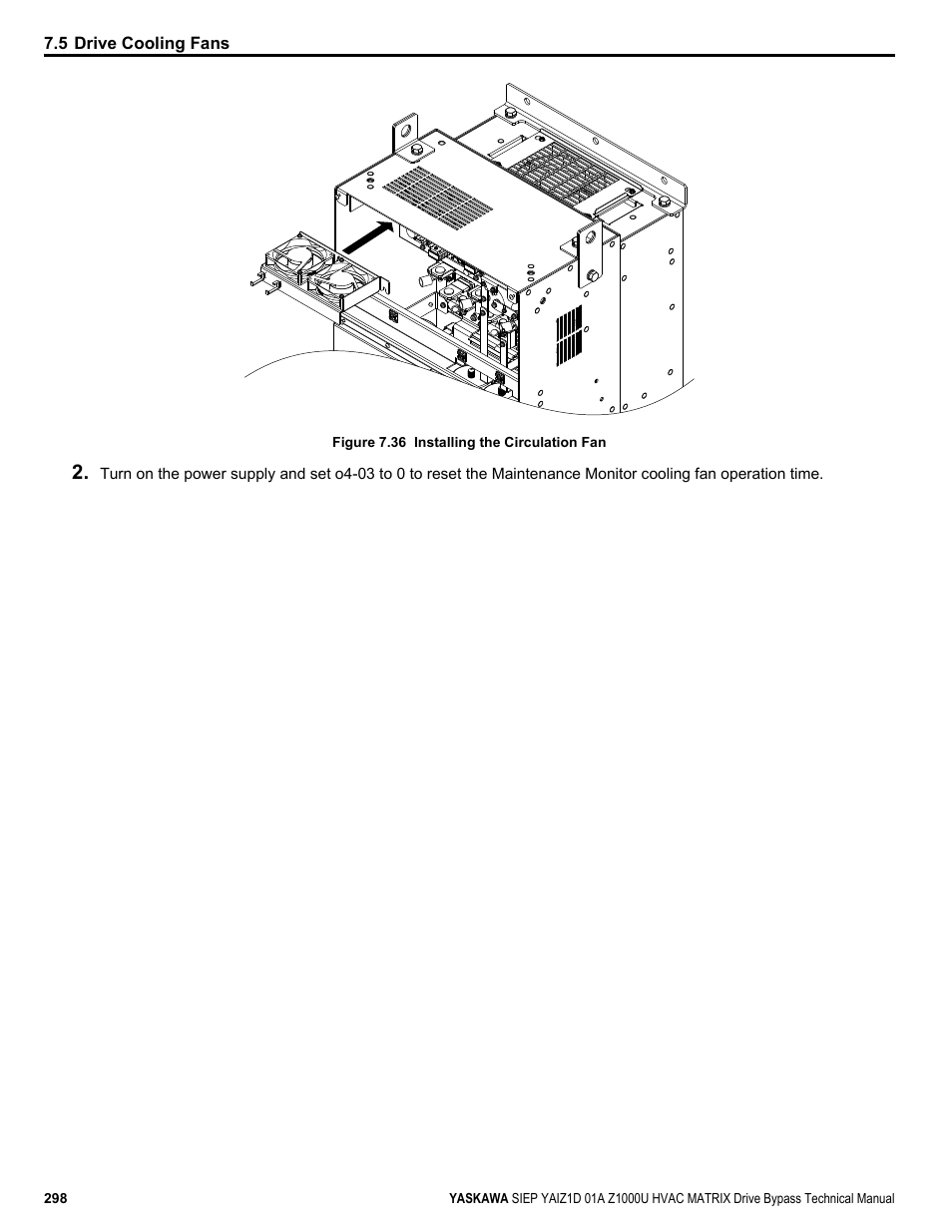 Yaskawa Z1000U HVAC Matrix Bypass User Manual | Page 298 / 472