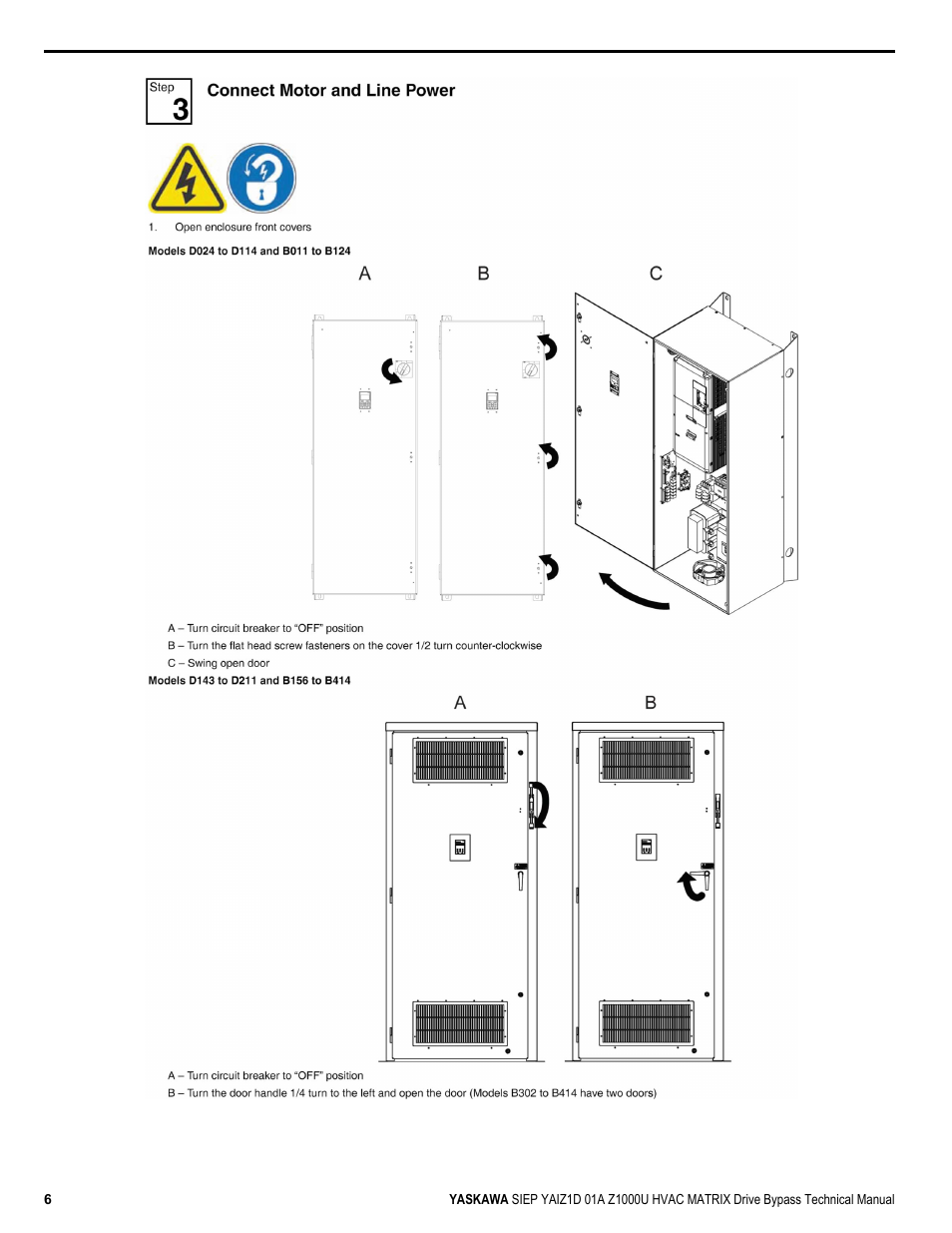 Yaskawa Z1000U HVAC Matrix Bypass User Manual | Page 6 / 472