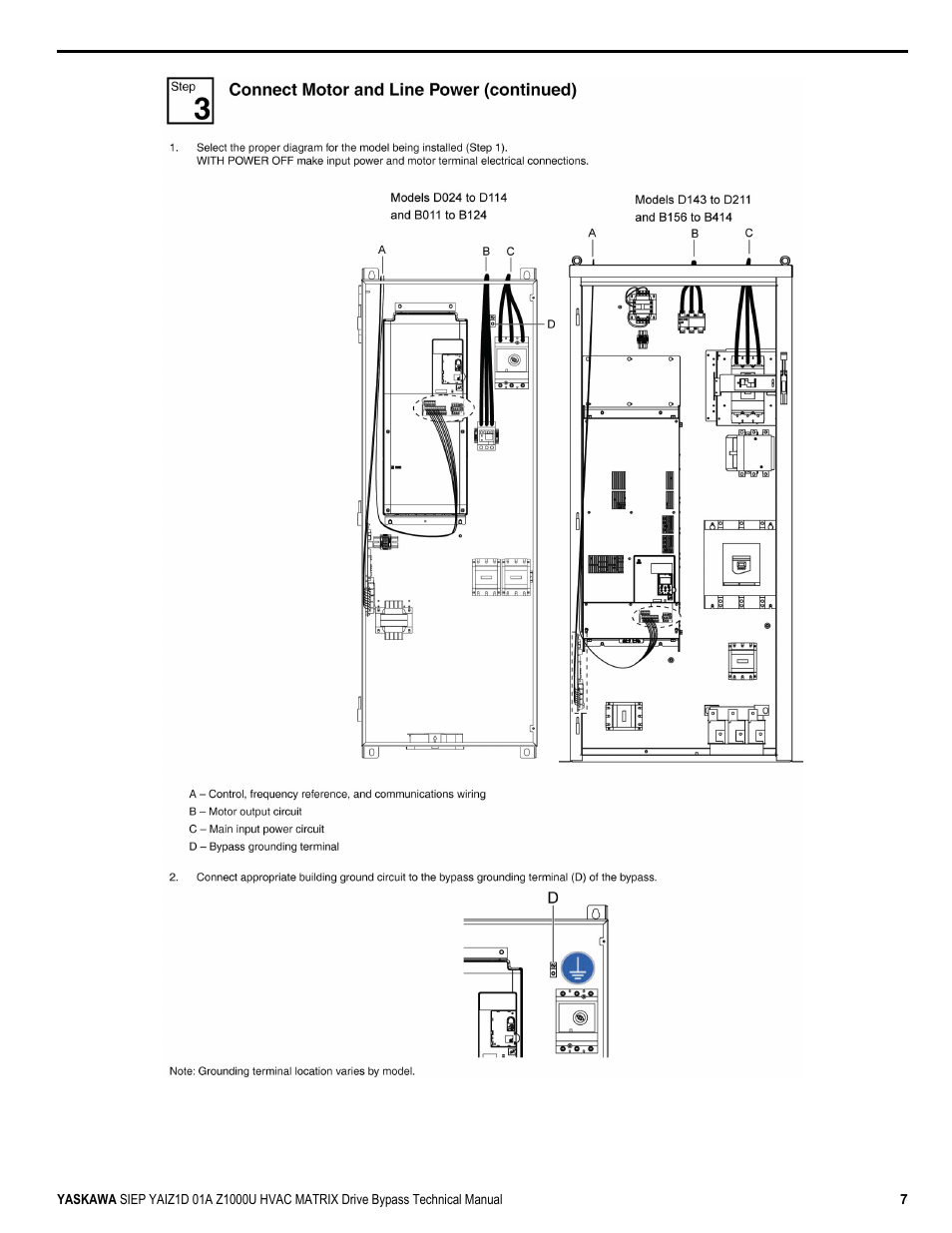 Yaskawa Z1000U HVAC Matrix Bypass User Manual | Page 7 / 472