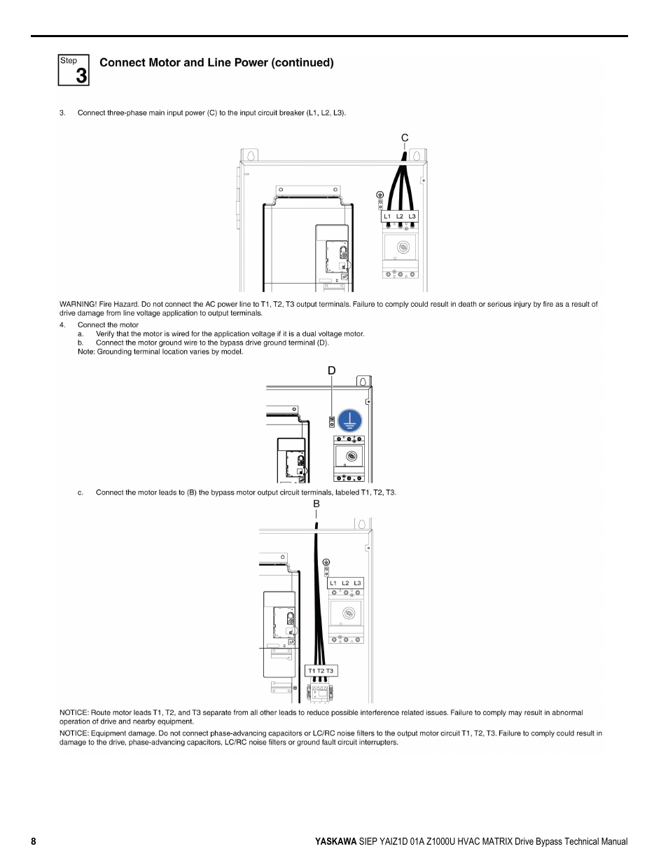 Yaskawa Z1000U HVAC Matrix Bypass User Manual | Page 8 / 472