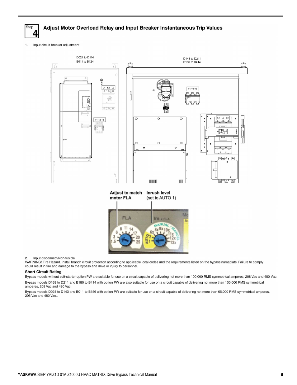 Yaskawa Z1000U HVAC Matrix Bypass User Manual | Page 9 / 472