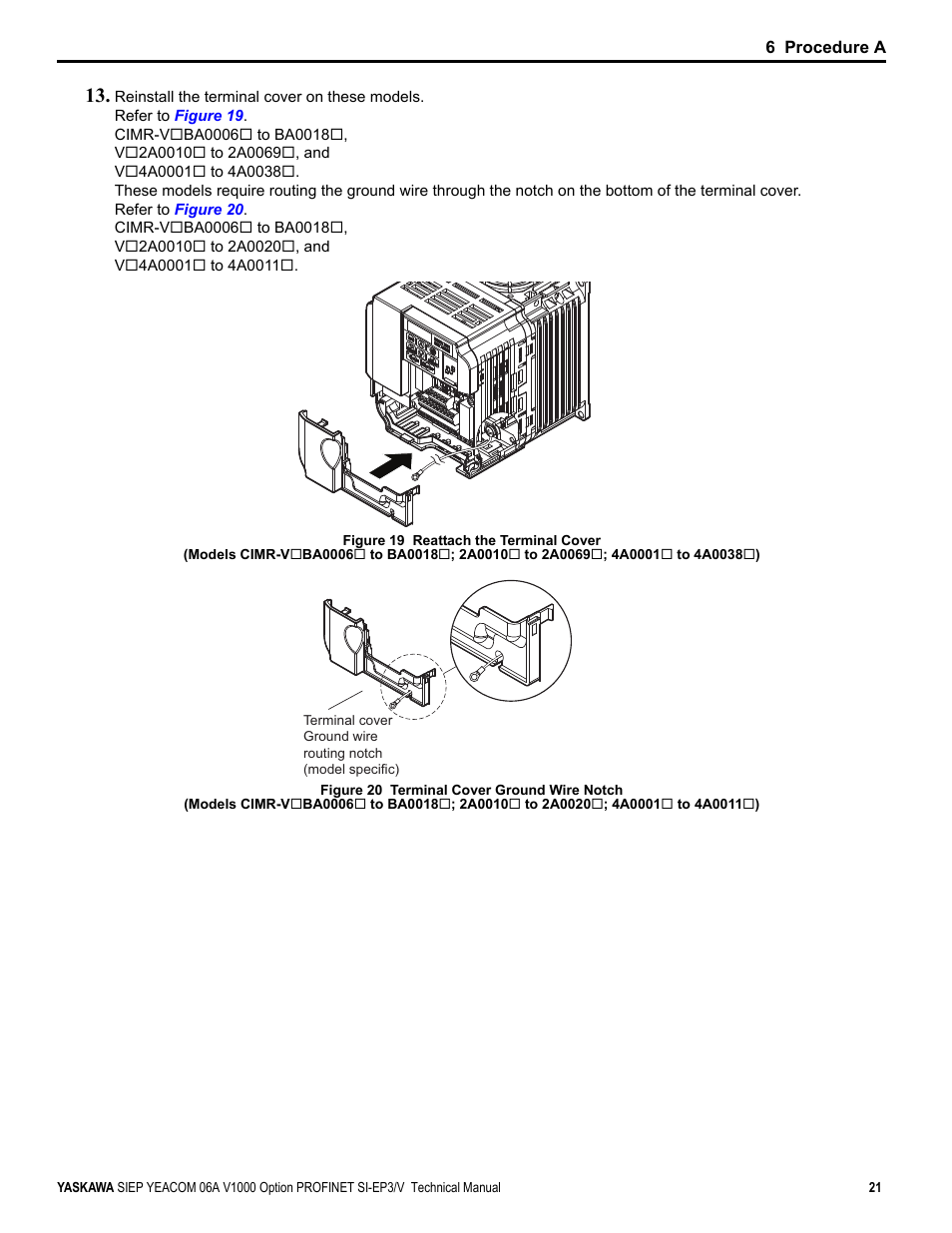 Yaskawa V1000-Series Option SI-EP3/V PROFINET User Manual | Page 21 / 72