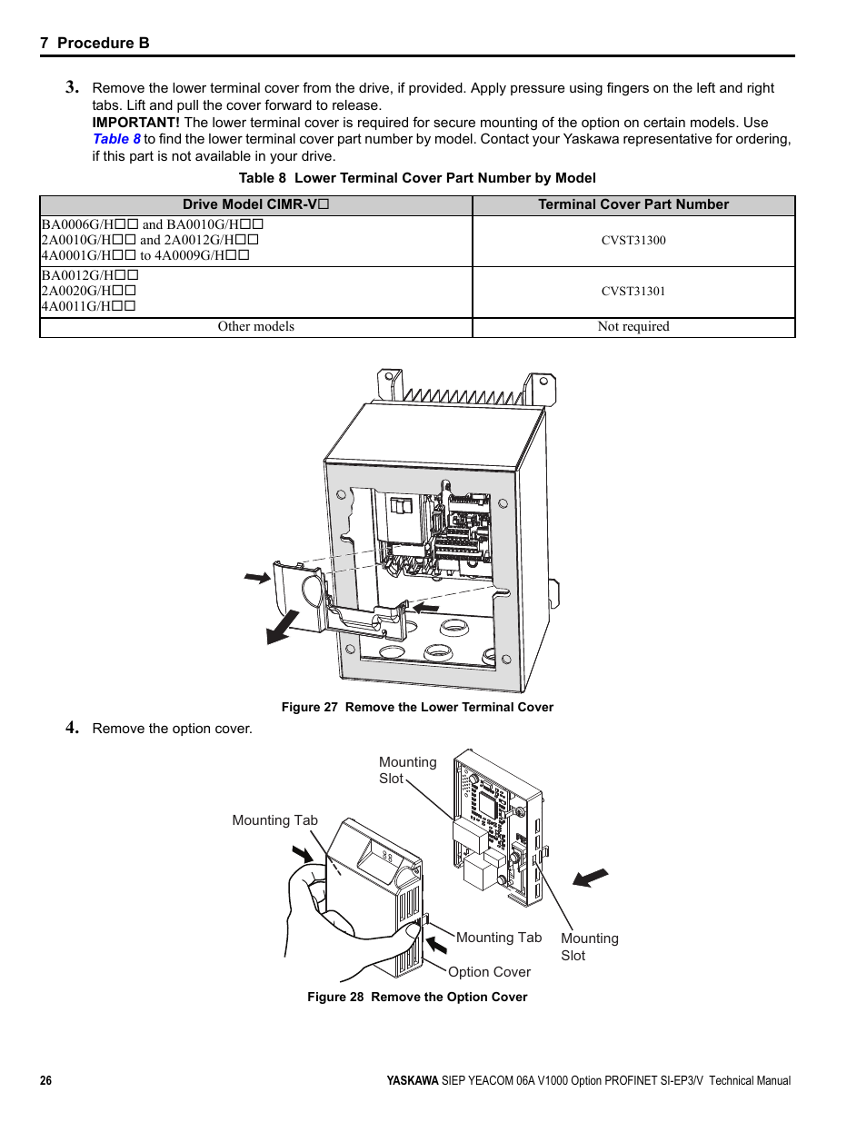 Yaskawa V1000-Series Option SI-EP3/V PROFINET User Manual | Page 26 / 72
