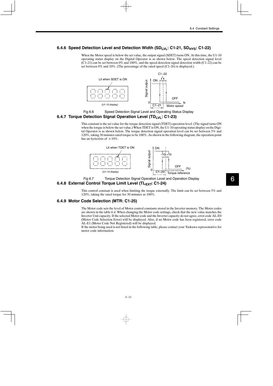 9 motor code selection (mtr: c1-25) | Yaskawa Varispeed 626M5 User Manual | Page 117 / 305