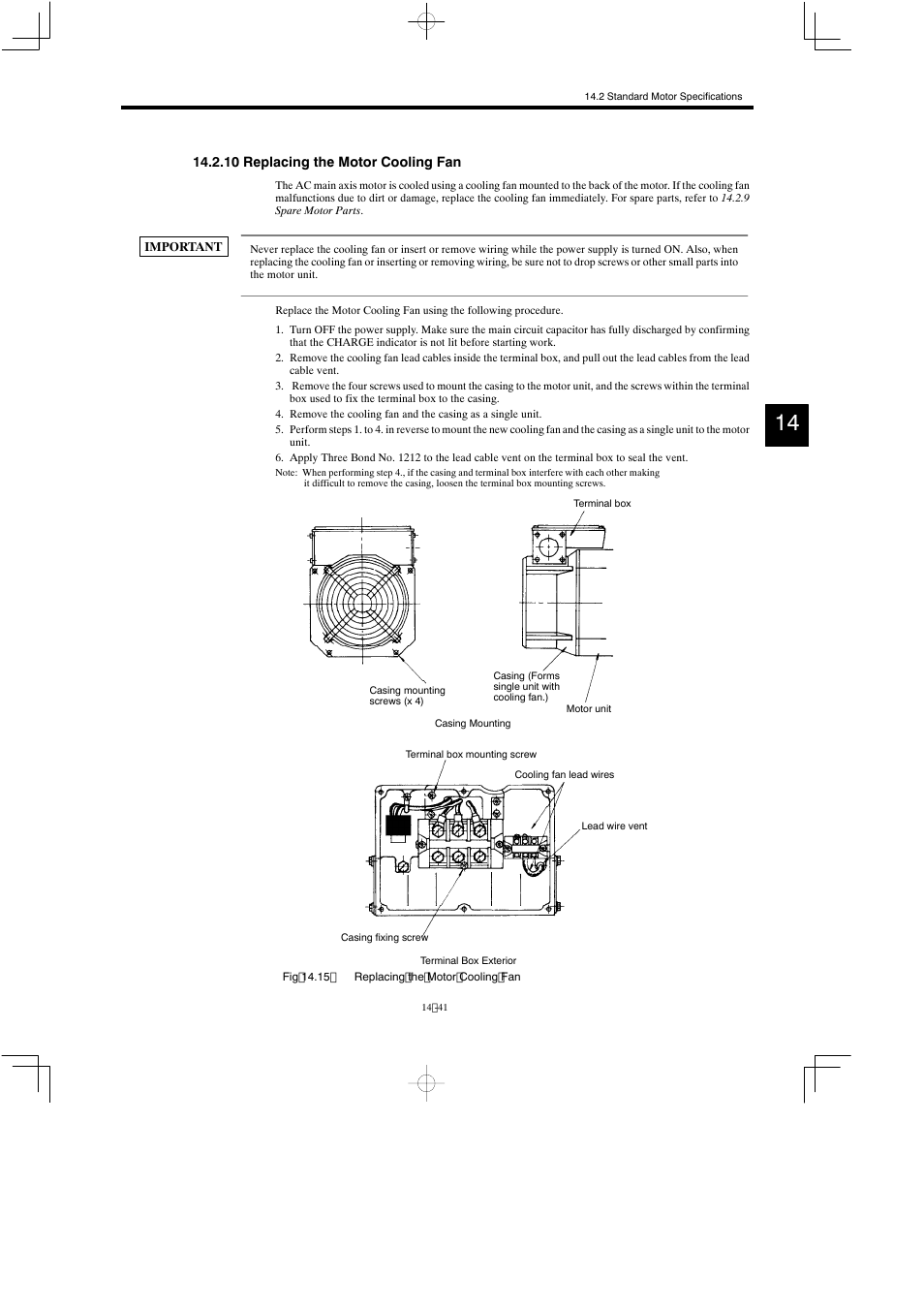 10 replacing the motor cooling fan | Yaskawa Varispeed 626M5 User Manual | Page 245 / 305