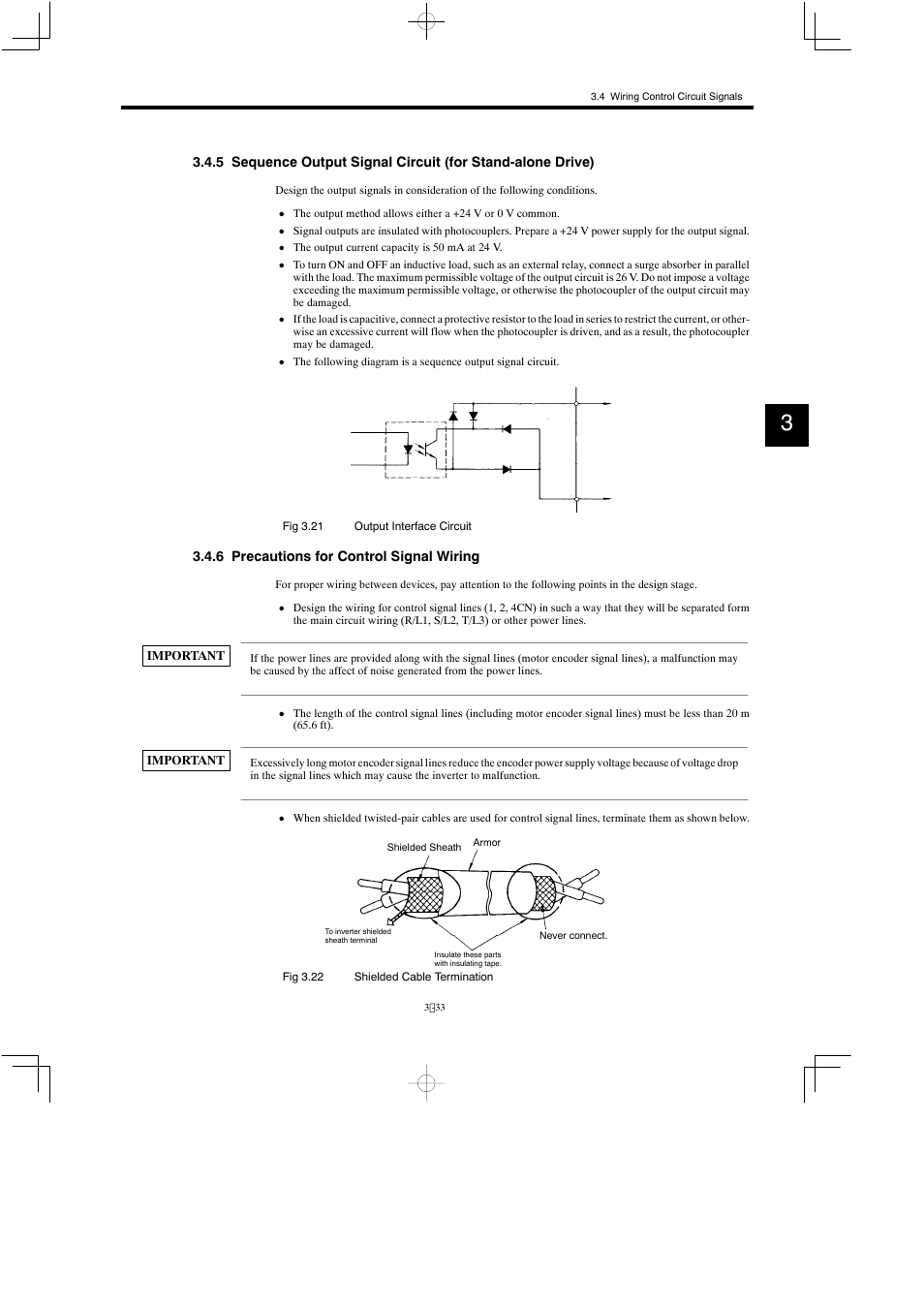 6 precautions for control signal wiring | Yaskawa Varispeed 626M5 User Manual | Page 73 / 305