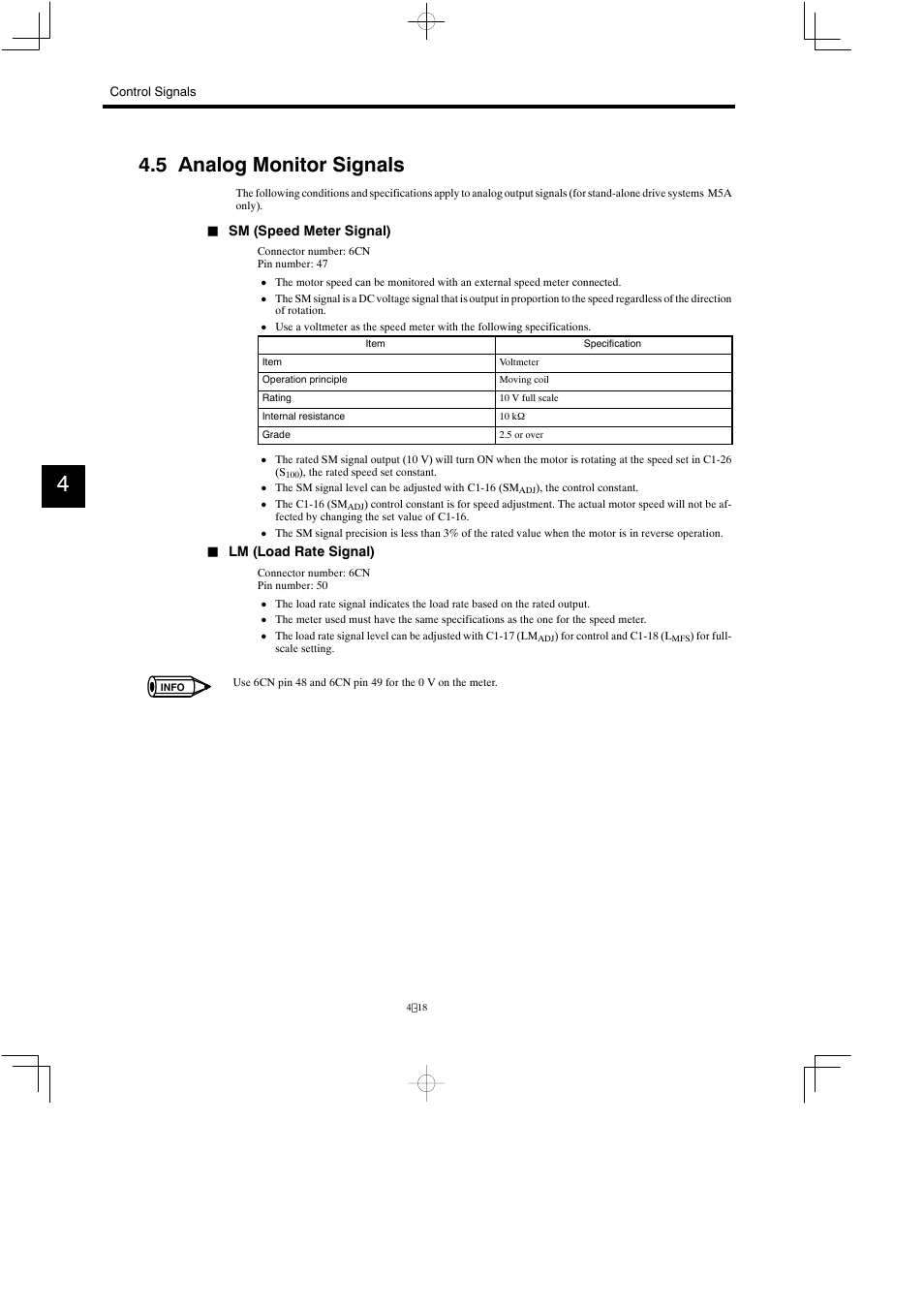 5 analog monitor signals | Yaskawa Varispeed 626M5 User Manual | Page 93 / 305