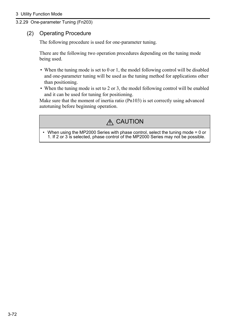 Caution | Yaskawa Sigma-5 User Manual: Operation of Digital Operator User Manual | Page 106 / 145