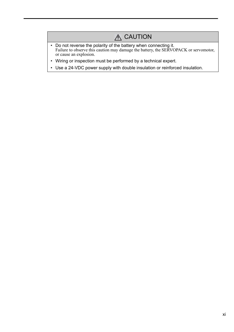 Caution | Yaskawa Sigma-5 User Manual: Operation of Digital Operator User Manual | Page 11 / 145