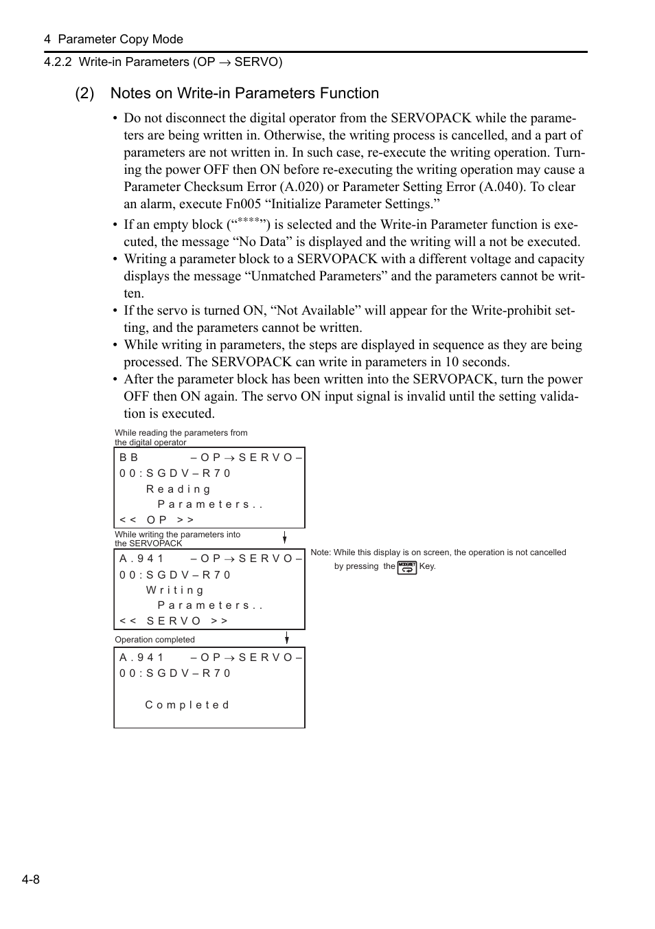 Yaskawa Sigma-5 User Manual: Operation of Digital Operator User Manual | Page 138 / 145
