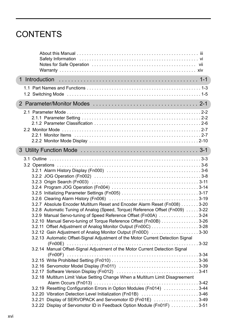 Yaskawa Sigma-5 User Manual: Operation of Digital Operator User Manual | Page 16 / 145