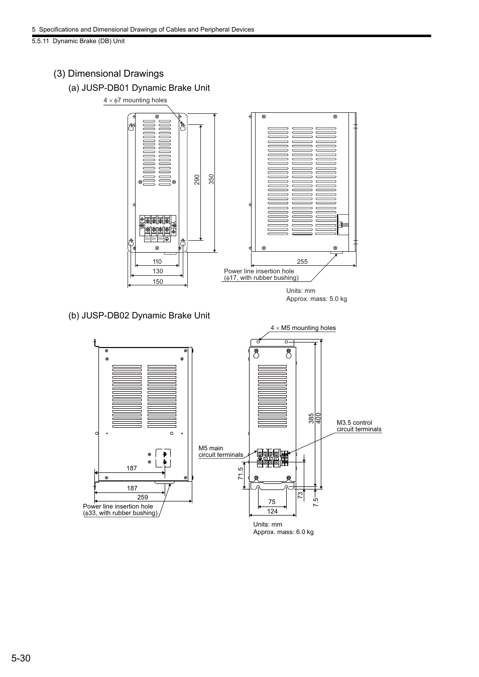 30 (3) dimensional drawings | Yaskawa Sigma II Series SGMVH User Manual | Page 111 / 339