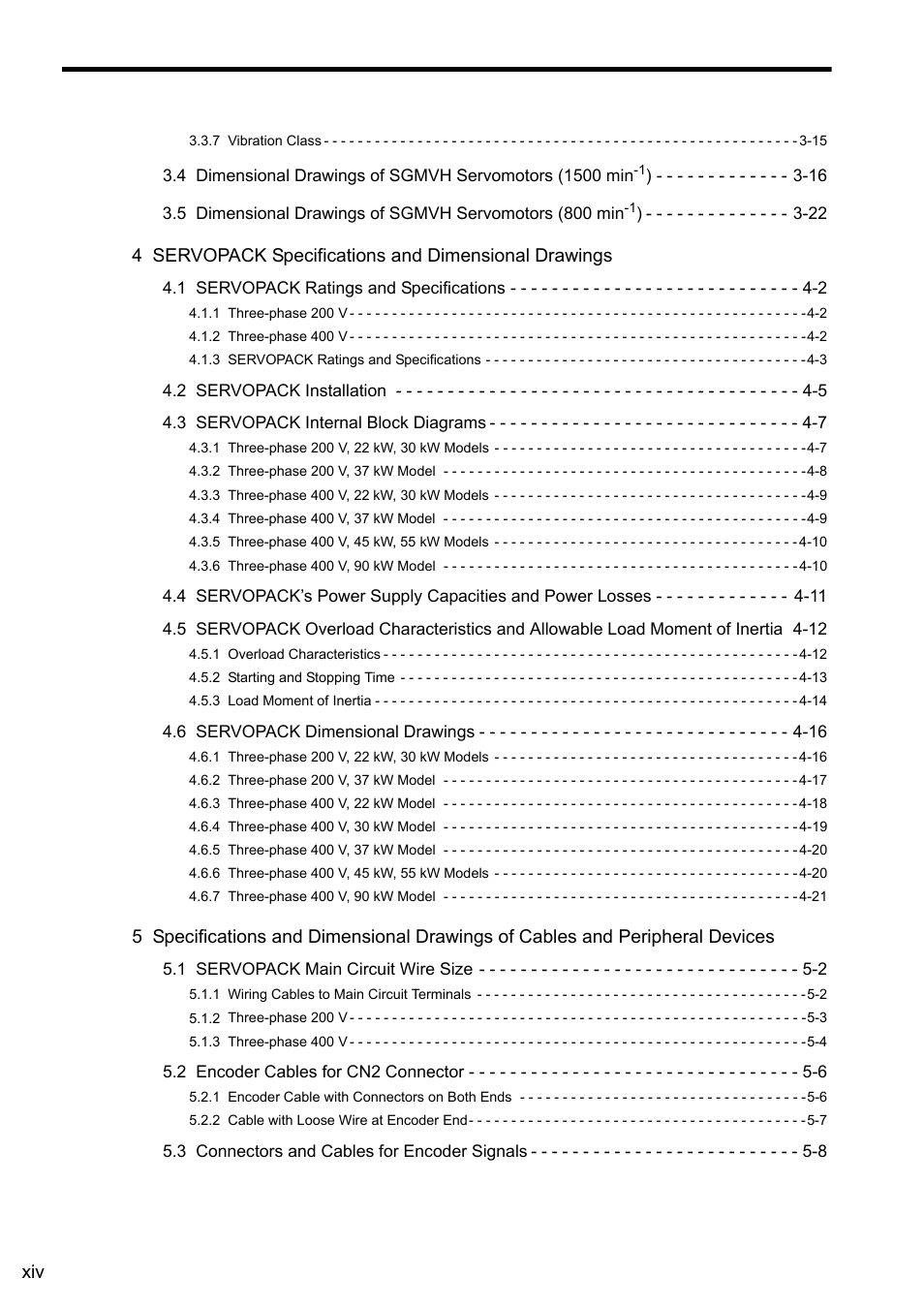 Yaskawa Sigma II Series SGMVH User Manual | Page 14 / 339