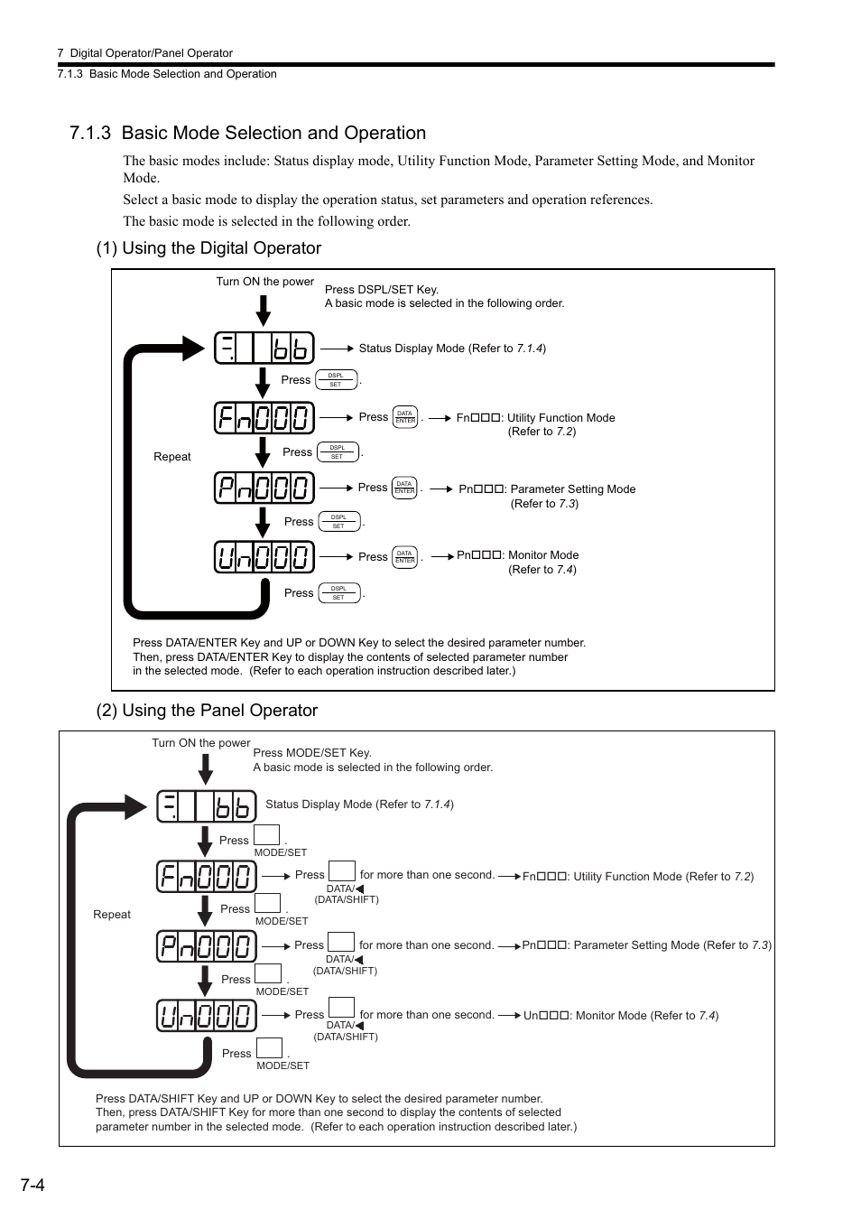 3 basic mode selection and operation | Yaskawa Sigma II Series SGMVH User Manual | Page 153 / 339
