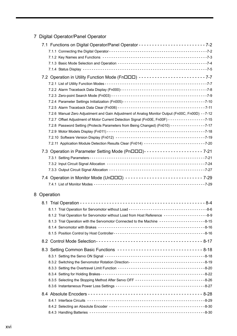 Yaskawa Sigma II Series SGMVH User Manual | Page 16 / 339