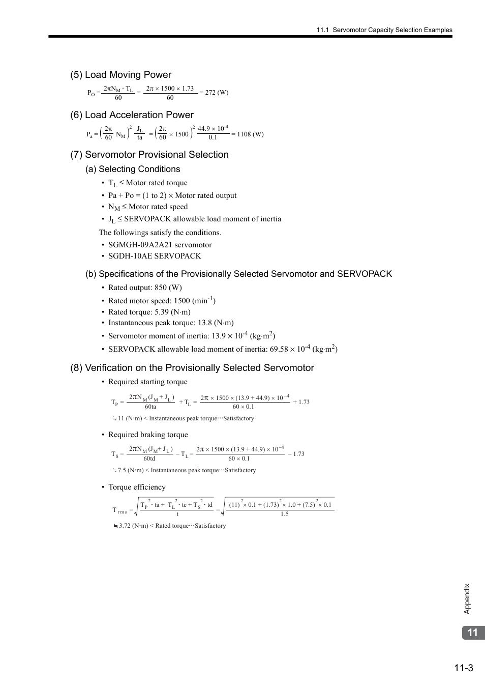 A) selecting conditions | Yaskawa Sigma II Series SGMVH User Manual | Page 305 / 339