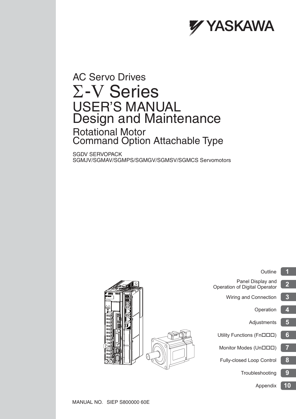 Yaskawa Sigma-5 User Manual: Design and Maintenance - Rotary Motors User Manual | 329 pages