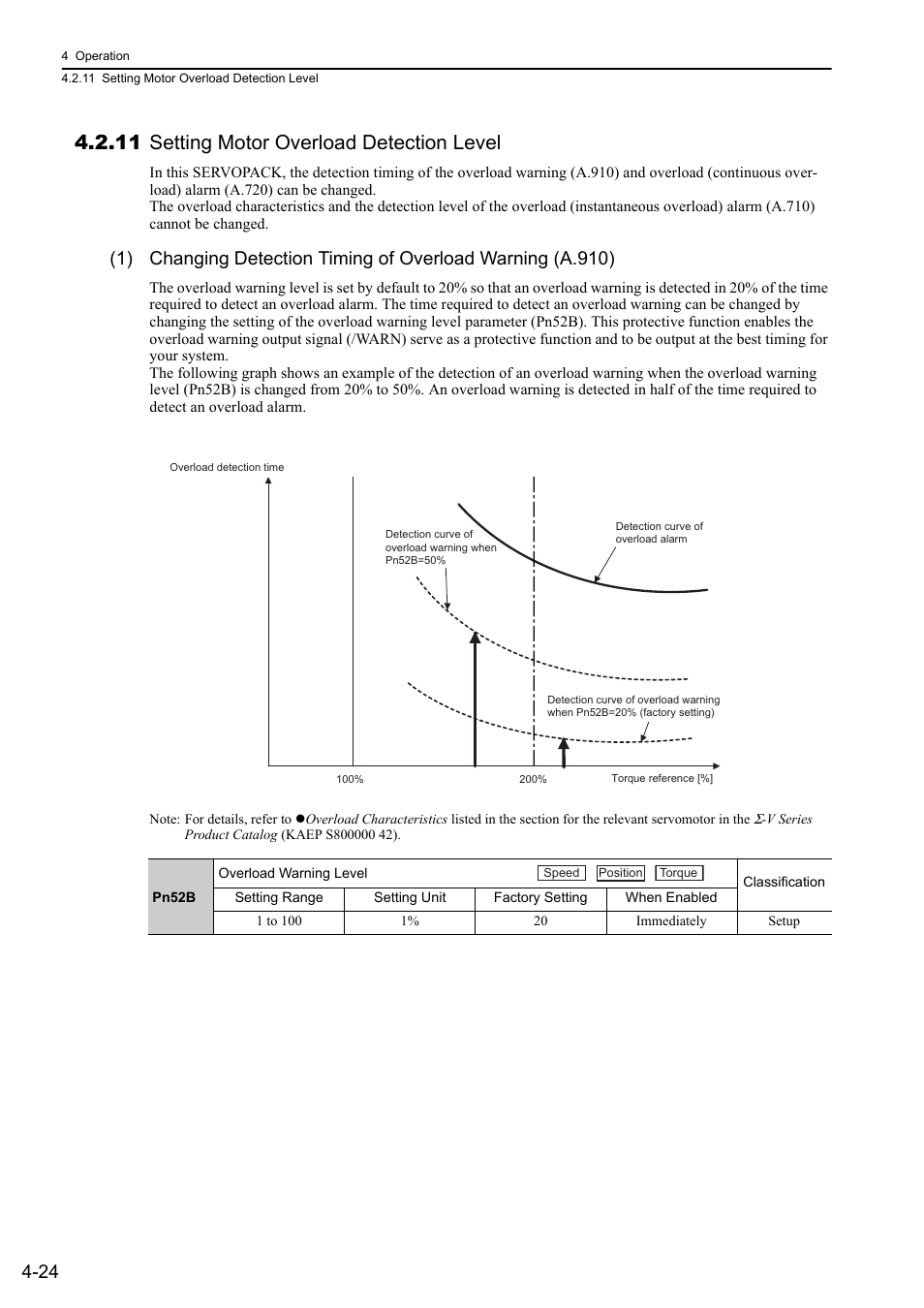 11 setting motor overload detection level | Yaskawa Sigma-5 User Manual: Design and Maintenance - Rotary Motors User Manual | Page 107 / 329