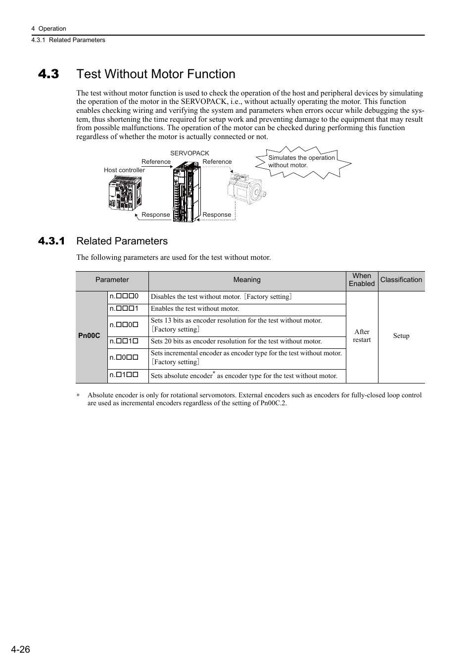 3 test without motor function, 1 related parameters | Yaskawa Sigma-5 User Manual: Design and Maintenance - Rotary Motors User Manual | Page 109 / 329