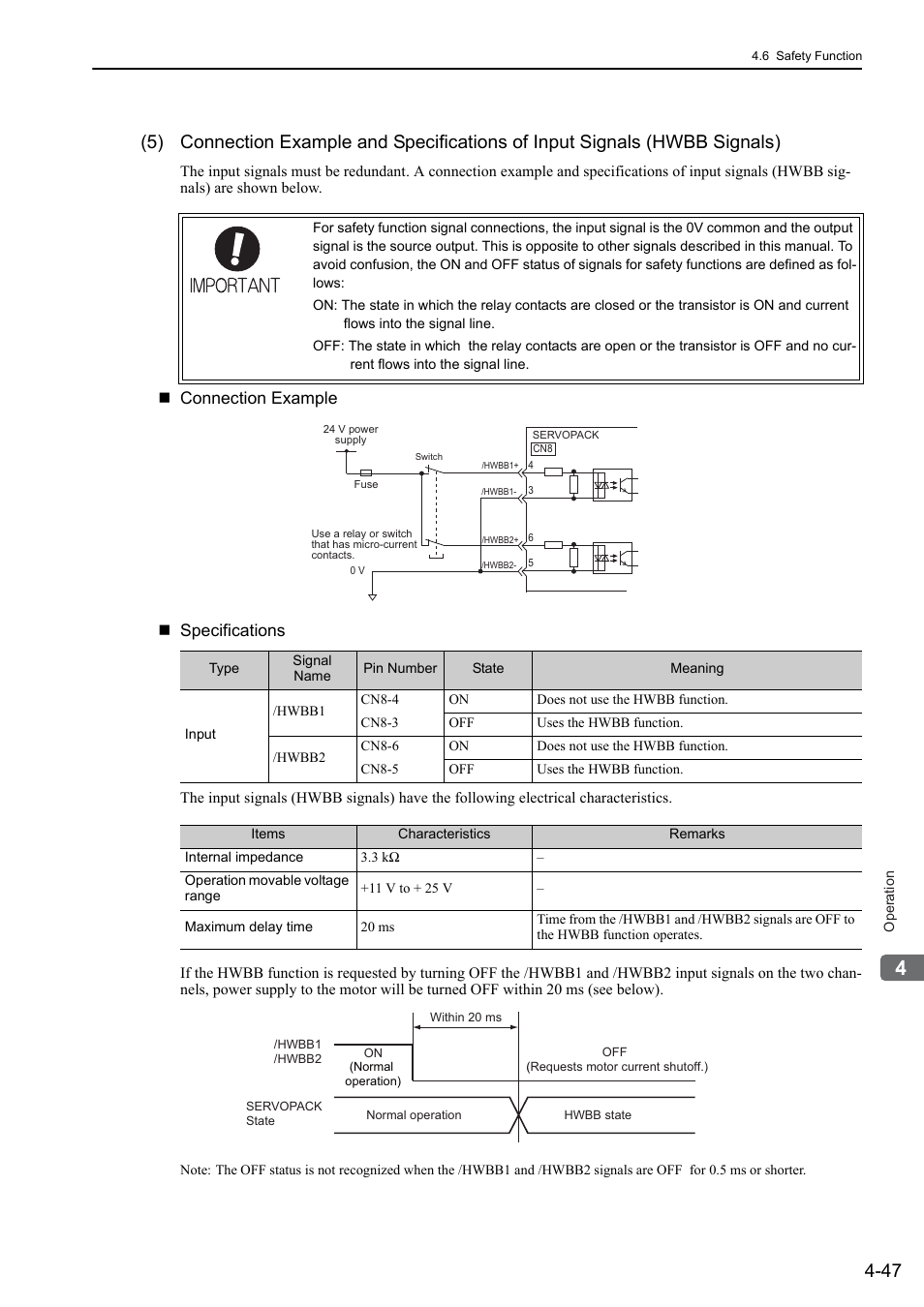 Connection example specifications | Yaskawa Sigma-5 User Manual: Design and Maintenance - Rotary Motors User Manual | Page 130 / 329
