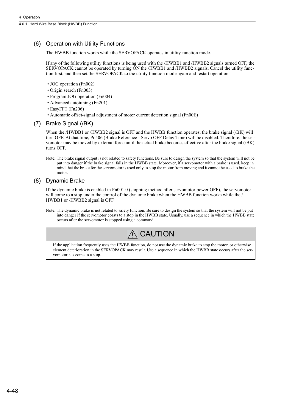 Caution | Yaskawa Sigma-5 User Manual: Design and Maintenance - Rotary Motors User Manual | Page 131 / 329