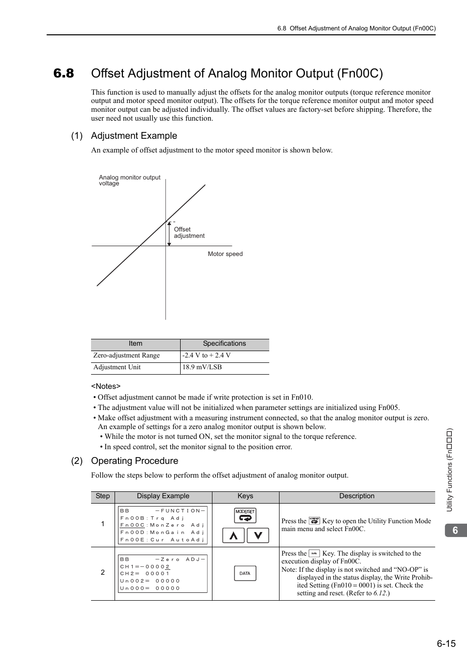 1) adjustment example, 2) operating procedure | Yaskawa Sigma-5 User Manual: Design and Maintenance - Rotary Motors User Manual | Page 217 / 329