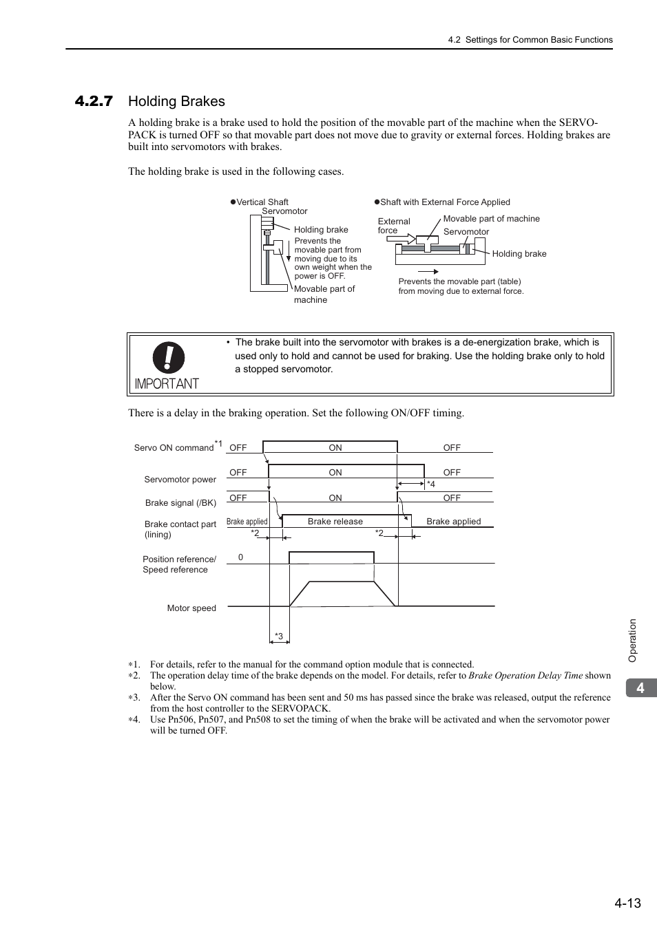 7 holding brakes | Yaskawa Sigma-5 User Manual: Design and Maintenance - Rotary Motors User Manual | Page 96 / 329