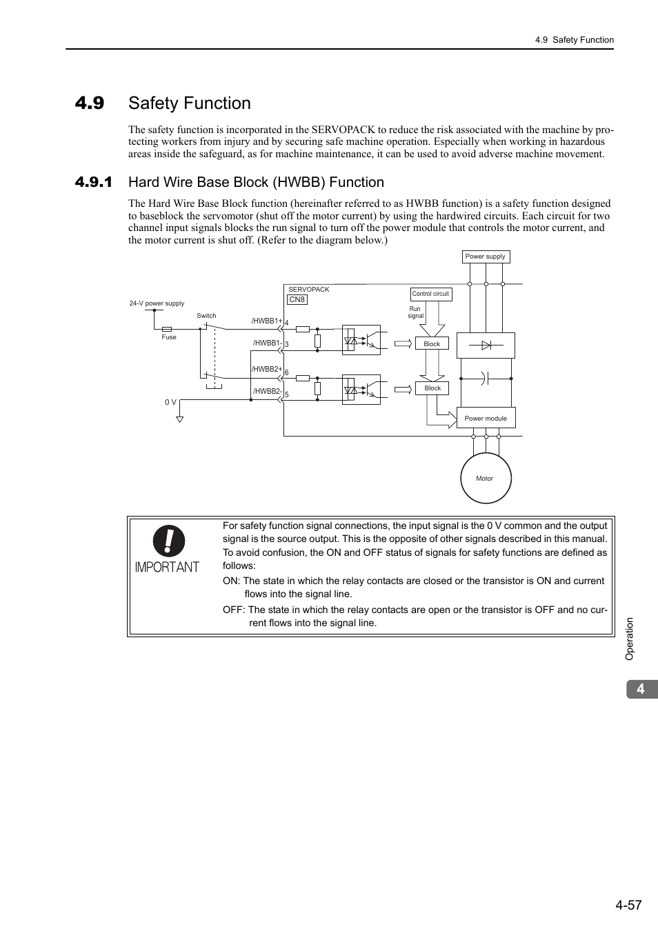 9 safety function, 1 hard wire base block (hwbb) function | Yaskawa Sigma-5 User Manual: Design and Maintenance - Rotary Motors MECHATROLINK-III Communications Reference User Manual | Page 142 / 391