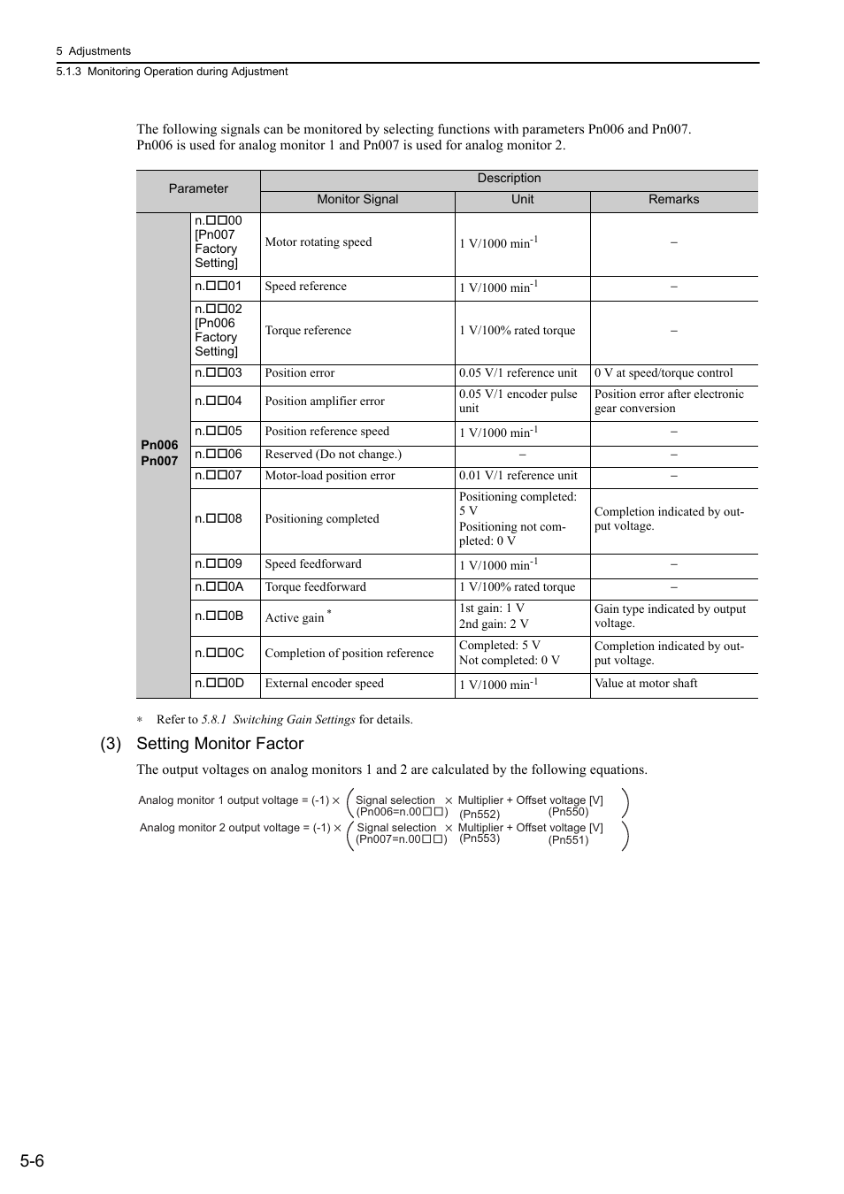 3) setting monitor factor | Yaskawa Sigma-5 User Manual: Design and Maintenance - Rotary Motors MECHATROLINK-III Communications Reference User Manual | Page 160 / 391