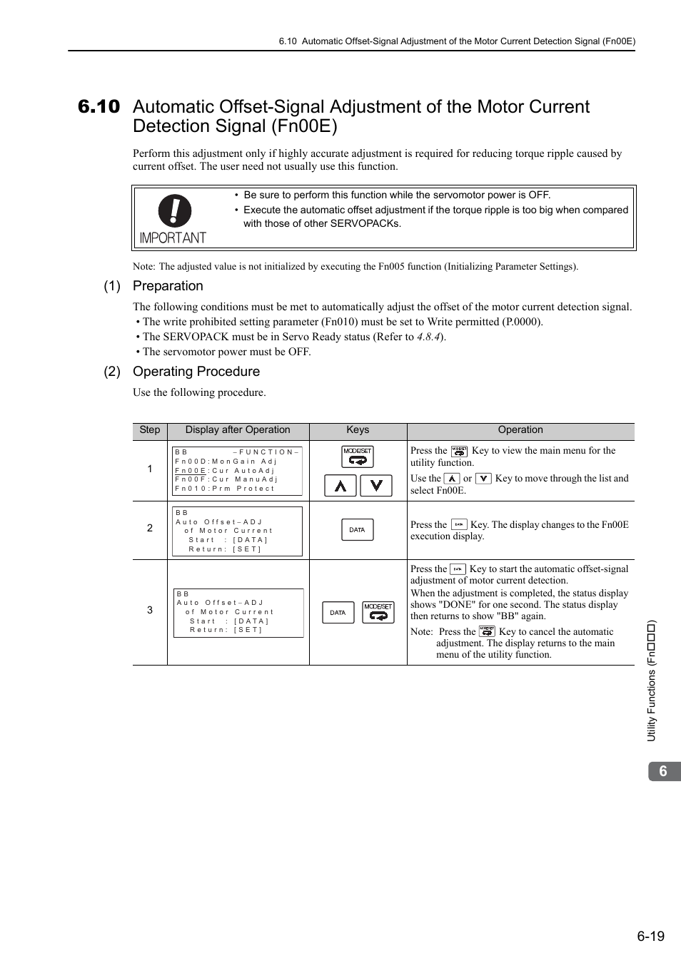1) preparation, 2) operating procedure | Yaskawa Sigma-5 User Manual: Design and Maintenance - Rotary Motors MECHATROLINK-III Communications Reference User Manual | Page 245 / 391