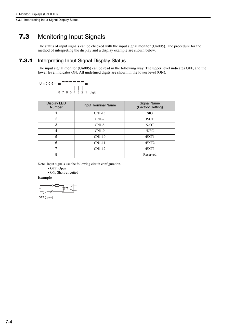 3 monitoring input signals, 1 interpreting input signal display status, Mecha | Yaskawa Sigma-5 User Manual: Design and Maintenance - Rotary Motors MECHATROLINK-III Communications Reference User Manual | Page 271 / 391