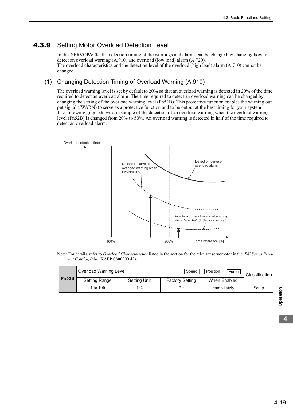 9 setting motor overload detection level, Linear | Yaskawa Sigma-5 User Manual: Design and Maintenance - Linear Motors MECHATROLINK-III Communications Reference User Manual | Page 107 / 357