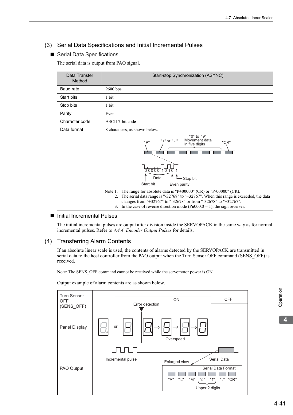 4) transferring alarm contents, Linear, M-iii | Yaskawa Sigma-5 User Manual: Design and Maintenance - Linear Motors MECHATROLINK-III Communications Reference User Manual | Page 129 / 357