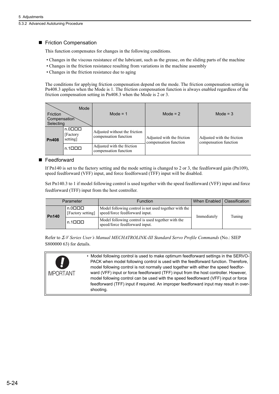 Yaskawa Sigma-5 User Manual: Design and Maintenance - Linear Motors MECHATROLINK-III Communications Reference User Manual | Page 174 / 357