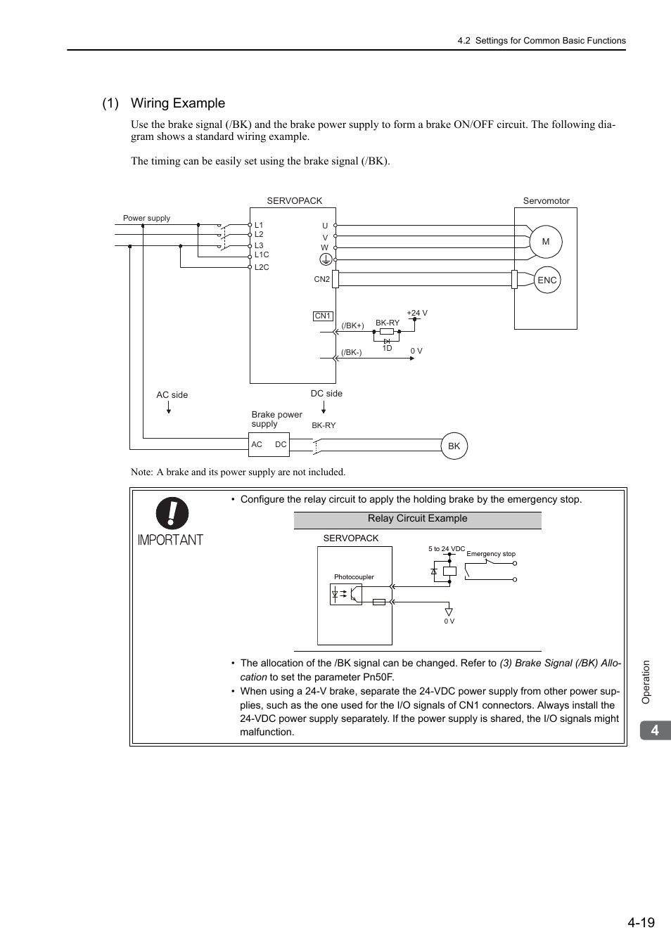 1) wiring example, Linear | Yaskawa Sigma-5 User Manual: Design and Maintenance - Linear Motors User Manual | Page 109 / 318