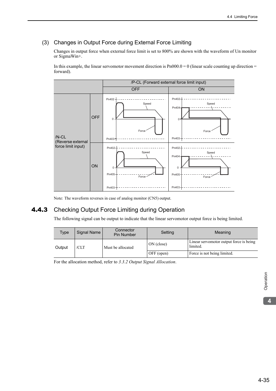 3 checking output force limiting during operation | Yaskawa Sigma-5 User Manual: Design and Maintenance - Linear Motors User Manual | Page 125 / 318