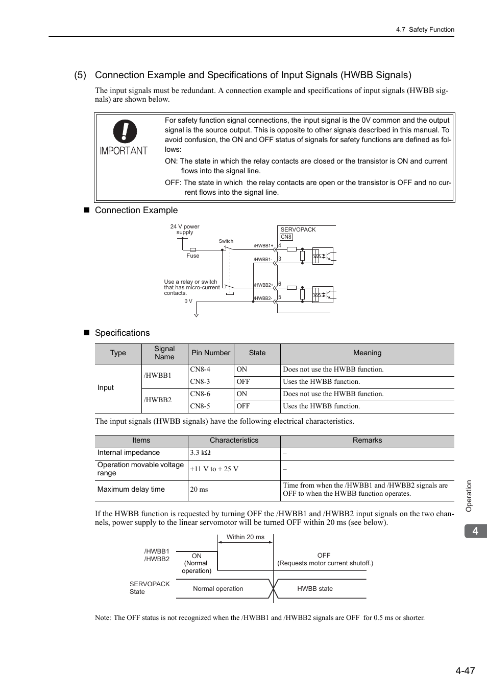 Connection example  specifications | Yaskawa Sigma-5 User Manual: Design and Maintenance - Linear Motors User Manual | Page 137 / 318