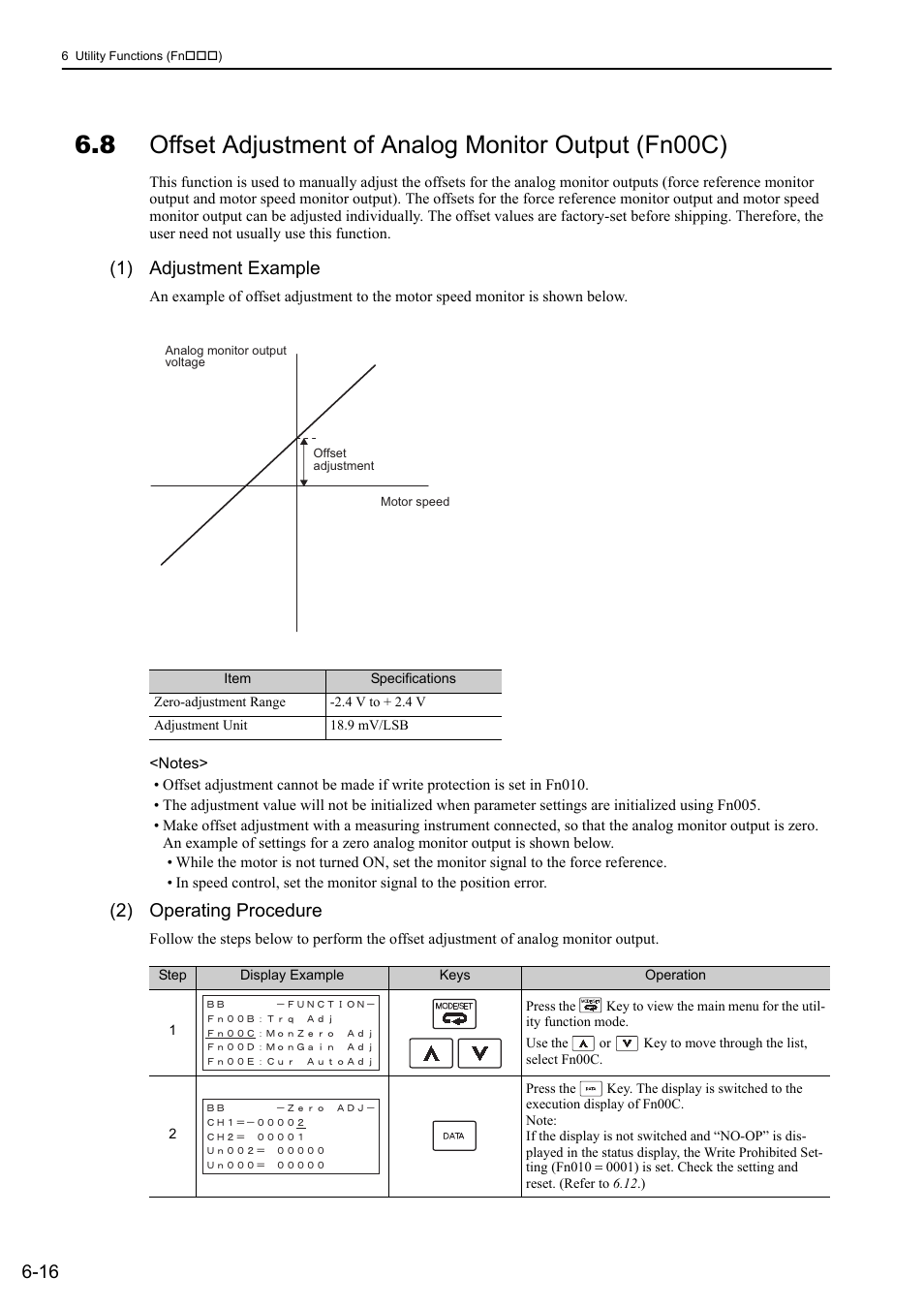 1) adjustment example, 2) operating procedure | Yaskawa Sigma-5 User Manual: Design and Maintenance - Linear Motors User Manual | Page 227 / 318