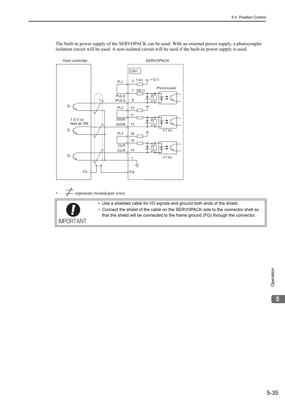 Analog | Yaskawa Sigma-5 Large Capacity Users Manual: Design and Maintenance-Rotary Motors-Analog Voltage and Pulse Train Reference User Manual | Page 156 / 434